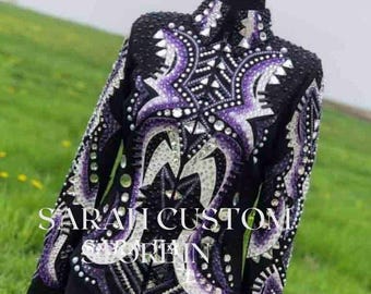 Western women show jacket Western Custom Rodeo Queen Showmanship jacket.Show clothing showmanship jacket.