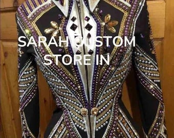 Western women show jacket Western Custom Rodeo Queen Showmanship jacket.Show clothing showmanship jacket.