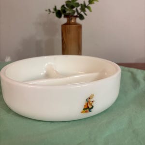 Mckee Milk Glass Sectioned Child Bowl/Plate