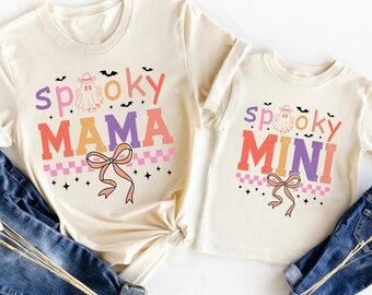 Gruselige Mama und gruseliges Mini-Shirt, Halloween-Mama und ich-Shirt, passende Mama und ich Halloween-Shirt, Mutter und Baby-Shirt