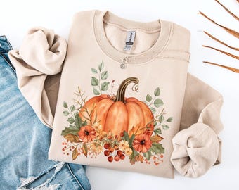 Fall Pumpkin Sweatshirt, Fall Sweatshirt, Thanksgiving Sweatshirt, Pumpkin Sweatshirt, Autumn Sweatshirt, Halloween Sweatshirt