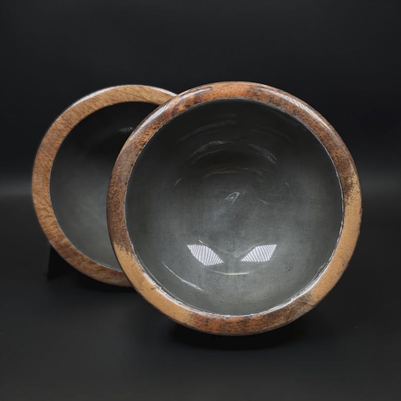 Zodax Enameled Mango Wood Bowls - Thumbnail 3