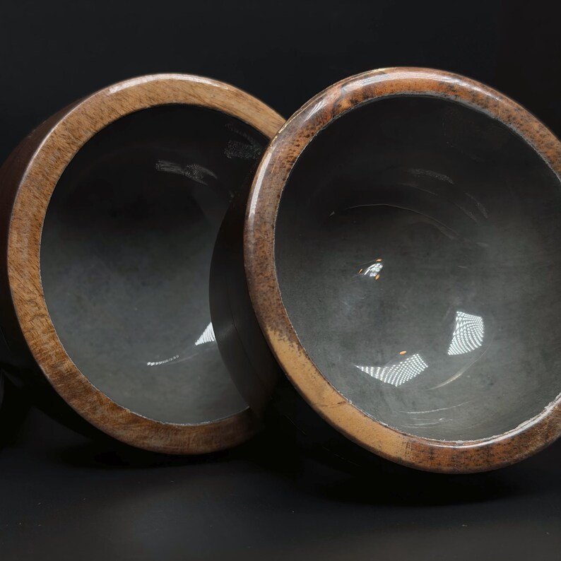 Zodax Enameled Mango Wood Bowls - Thumbnail 4