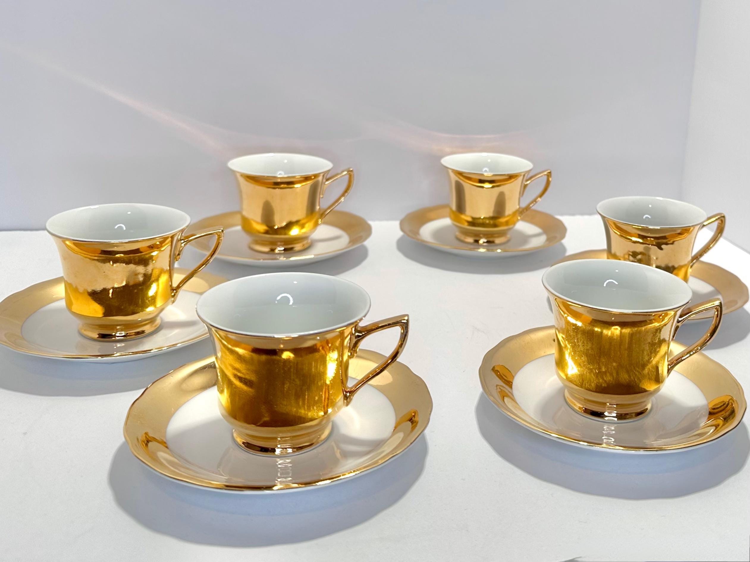 24k gold coffee set - Etsy 日本