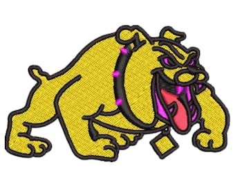 Bull Dog Embroidery Design: Machine Embroidery Pattern, 3 Sizes (Digital Download)