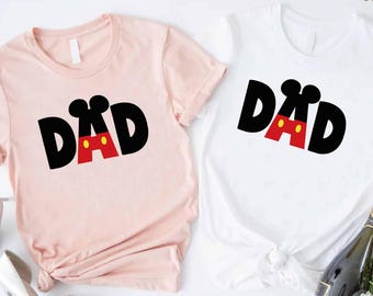 Disney Dad Shirt, Mickey Mouse Dad Tee, Matching Family Disney Outfit, Cute Park Day T-Shirt for Father, Mickey Vacation Shirt