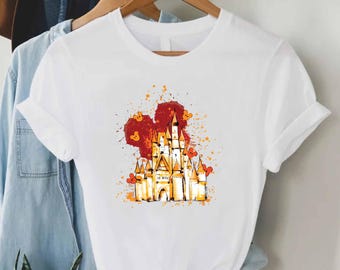 Halloween Castle T Shirt, Disney Pumpkin Tee, Magic Kingdom Shirt, Fall Season Graphic Tee, Spooky Cute Castle Shirt, Gift for Her