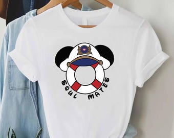 Matching Soul Mates Cruise Shirts, Couples Nautical TShirt, Disney Cruise Sweatshirt, Captain Minnie Mickey Lifesaver Shirt, Boat Trip Tee