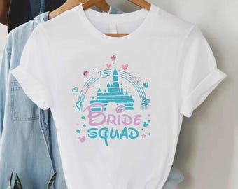 Bride To Be Shirt, Bride Squad Shirt, Bachelorette Party Matching Tees, Disney Castle Theme Bridal Shower Gift, Wedding Party Shirts