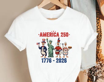 America 250 Ducks T-Shirt, Patriotic USA Goose Design