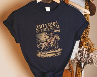 250 Years of Freedom Shirt, Paul Revere Midnight Ride Design, Historic American Revolution Tee, Semiquincentennial 1776 2026 Apparel
