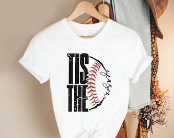 Tis The Season Baseball , Softball Mom , Game Day Apparel, Sports Fan Top, Vintage Ball Graphic