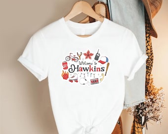 Welcome to Hawkins , Retro 80s Inspired Tee, Vintage TV Fan Top, Nostalgic Graphic Apparel