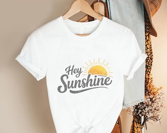 hey sunshine shirt, quote tee, warm weather top, beach vibe shirt, casual summer outfit