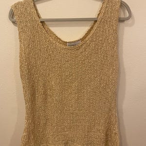 Gold CrinkleTank Top