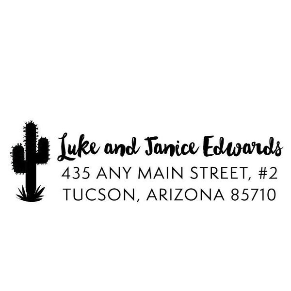 Cactus Return Address Labels Etsy