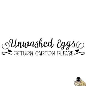 Unwashed Egg Stamp - Please return Carton - Chicken Lover - Hen Farm Barn Rubber Stamp or Self Inking Stamp Rustic Egg Gathering Tag
