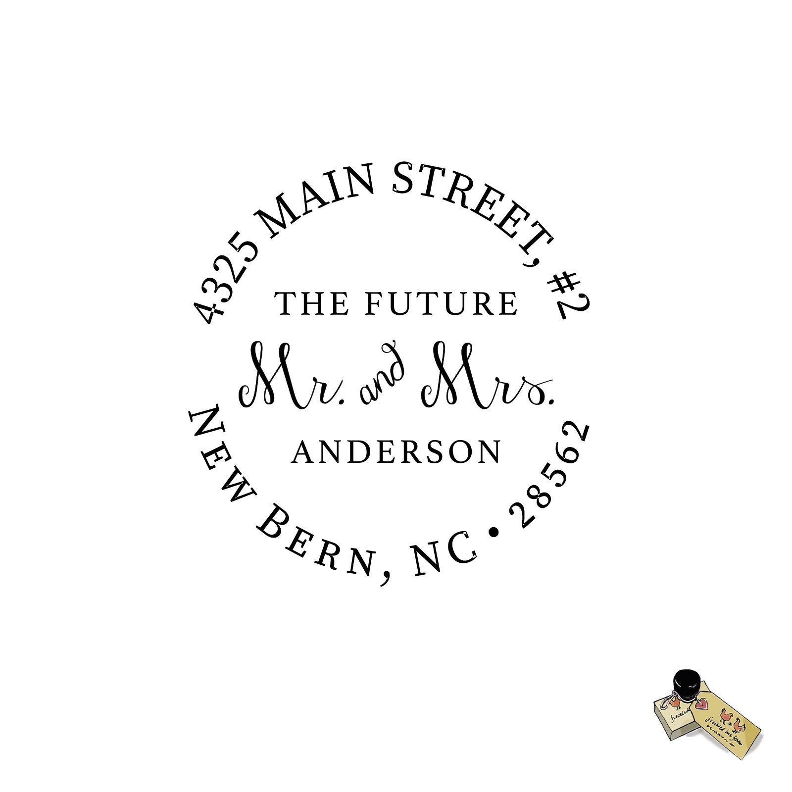 the-future-mr-and-mrs-address-stamp-personalized-custom-etsy