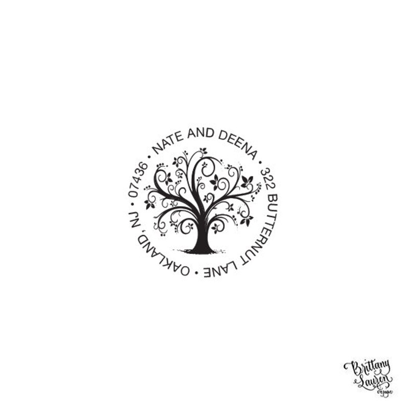 Tree Branches Return Address Stamp Personalized Custom Return Address Rubber Stamp or Self Inking Whimsical Tree Nature