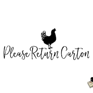 Tampon pour carton de retour - Tampon en caoutchouc d'emballage réutilisable pour boîtes d'oeufs - Tampon d'emballage personnalisé respectueux de l'environnement