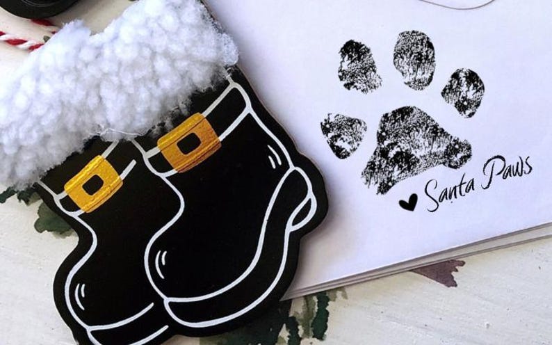 Dog Paw Print Stamp, Pet Print Autograph Stamp Name Custom Rubber or Self Inking Stamp - Dog, Cat Personalized Animal Lover Gift Signature zdjęcie 2