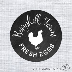 Farm Fresh Egg Carton Stickers - Cute Chicken Egg Labels - Backyard Farm Egg - Rustic Farm Packaging - Small Business Label - Fresh Eggs