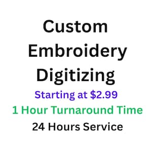 Custom Embroidery Digitizing, Logo Digitizing, Embroidery Digitizing Service, Image Digitizing Embroidery, Custom Digitize, Embroidery Files