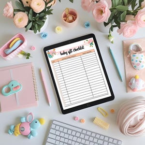 Baby Gift Checklist Template – Editable Baby Shower Gift Tracker, New Parent Gift Planning, Printable Baby Registry Checklist Canva