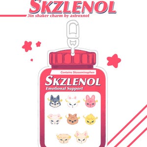 PREORDER* – SKZLENOL Acrylic SKZOO Shaker Charm | Stray Kids Kpop Gifts