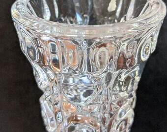 Vintage Crystal Bud Vase Indiana Glass Style