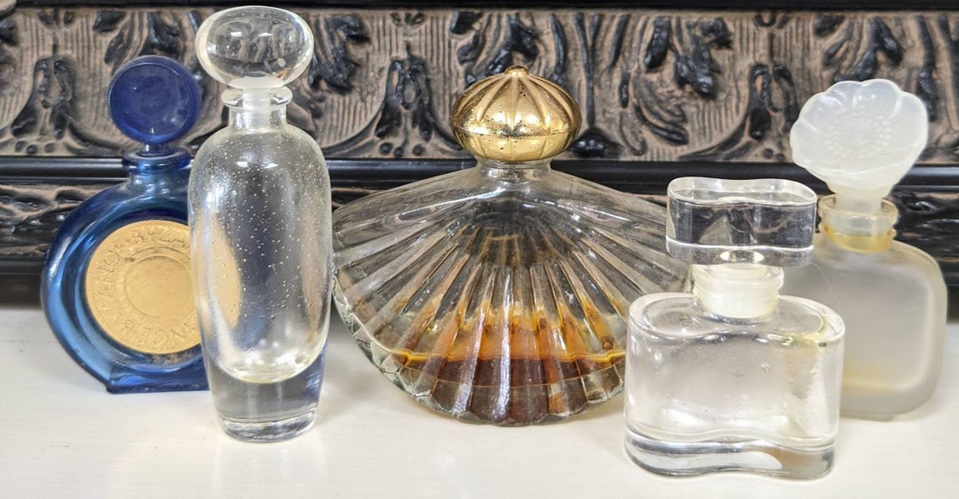 Vintage Empty Perfume Bottle Lot Byzance Youth Dew Plus More Miniature