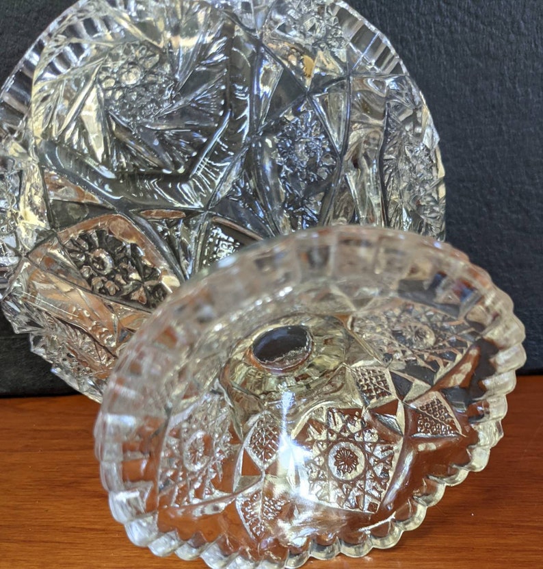 Vintage Imperial Glass Whirling Star Jam Jelly Compote Dish Etsy
