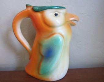 Vintage Parrot Bird Creamer Made in Czechoslovakia Czecho Slovakia