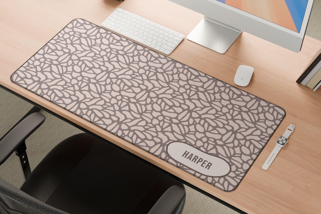 Pink Computer Table Mat Premium Blush (pink) Classic Desk Mat – Modern XL Mouse Pad ...