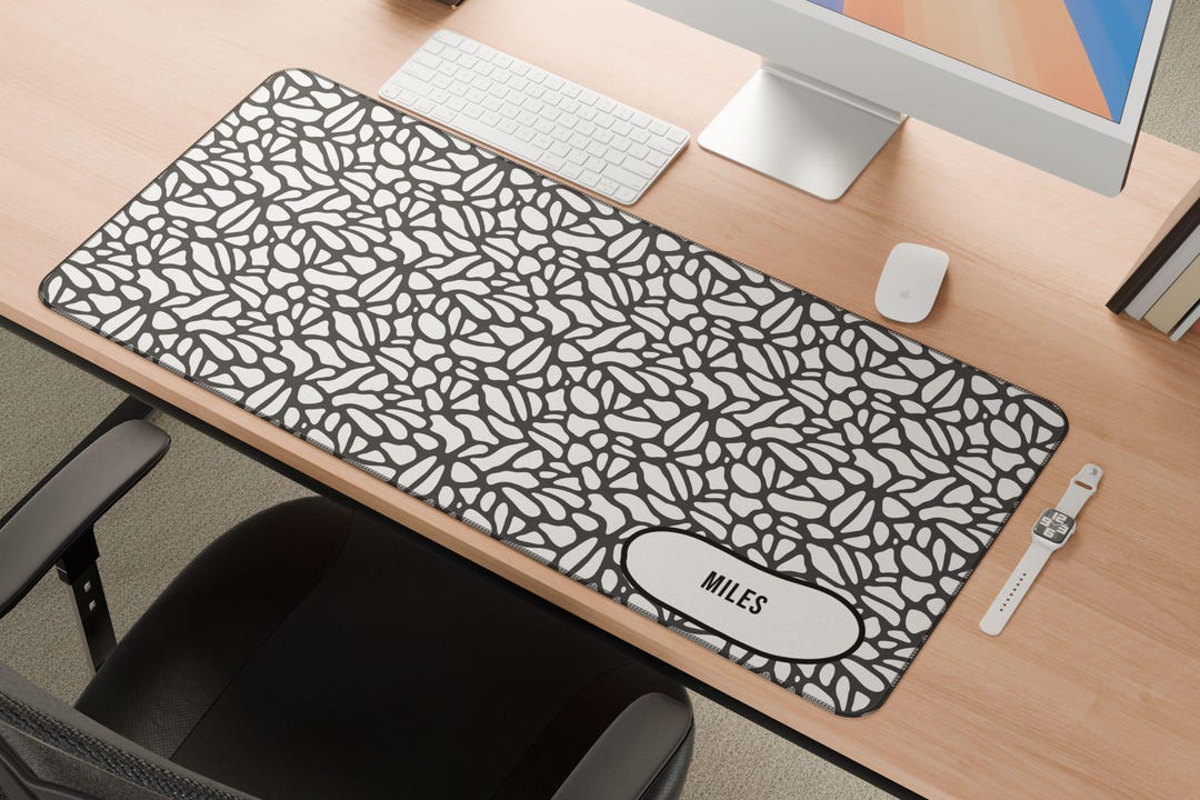 Monochrome Classic Desk Mat – Black & White XL Mouse Pad | Personalized ...