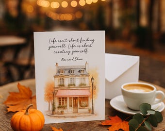 Autumn Watercolor Note Cards: Creating Yourself - Pack of 10