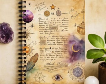 Mystical Writings Spiral Notebook: Witchy Celestial Journal