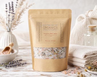 Calming Bath Salts, Lavender Chamomile Bath Soak, Pink Himalayan Sea Salt Soak, Relaxing Self Care Gift