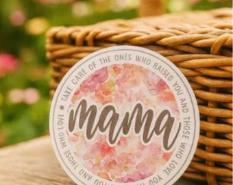 Mama Proverbs 31:25 Vinyl Sticker – Faith-Based Floral Matte Waterproof Sticker for Moms, Journals, Planners, Water Bottles & Gifts