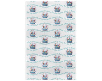 En caso de duda, lava los platos / Paño de cocina, paño de microfibra para el hogar / Diseño para lavar platos en la cocina