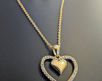 Heart necklace sets - Red, Black, White and Gold options