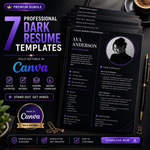 Catchy Resume Template with Photo | Customizable CV for Word & Google Docs | Perfect for Creative Professionals