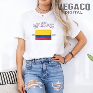 Colombia Flag EST 1810 PNG - Colombian Independence Digital Clipart File
