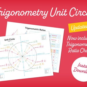 Unit Circle & Trigonometric Ratio Chart Printable – Trigonometry – Classical Conversations The Math Map