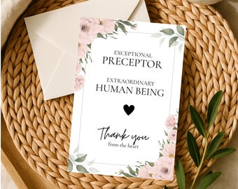 Christian Preceptor Thank You Card - Proverbs 27:17, Faith-Based Appreciation, Preceptor Card for Nurses