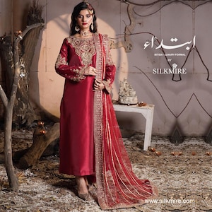 Custom Stitched Pakistani Designer Suit | Ibtida by Silkmire Clothing | Bridal & Wedding Party Wear for Women | Indian Designer Formal Dress