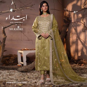 Pakistani Wedding Dress USA | Custom Stitched Indian Designer Suit | Ibtida by Silkmire | Bridal Party Wear & Formal Outfit Women