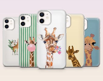 Giraffe Phone Case Safari Animal Cute Giraffe Cover for iPhone 16,15,14,13,12 SamsungS25Fe,S24,S23,S22,A16,A26, Pixel 9Pro,8A,7