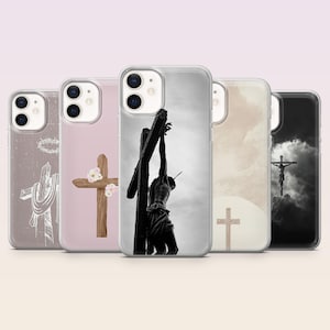 Jesus Cross Phone Case Christian Religious Cover for iPhone 16,15,14,13,12 SamsungS25Fe,S24,S23,S22,A16,A26, Pixel 9Pro,8A,7