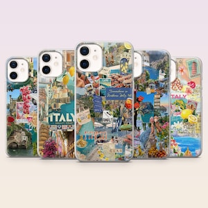 Amalfi Coast Phone Case Positano Italian Summer Cover for iPhone 16,15,14,13,12 SamsungS25Fe,S24,S23,S22,A16,A26, Pixel 9Pro,8A,7
